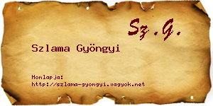 Szlama Gyöngyi névjegykártya