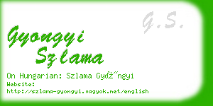 gyongyi szlama business card